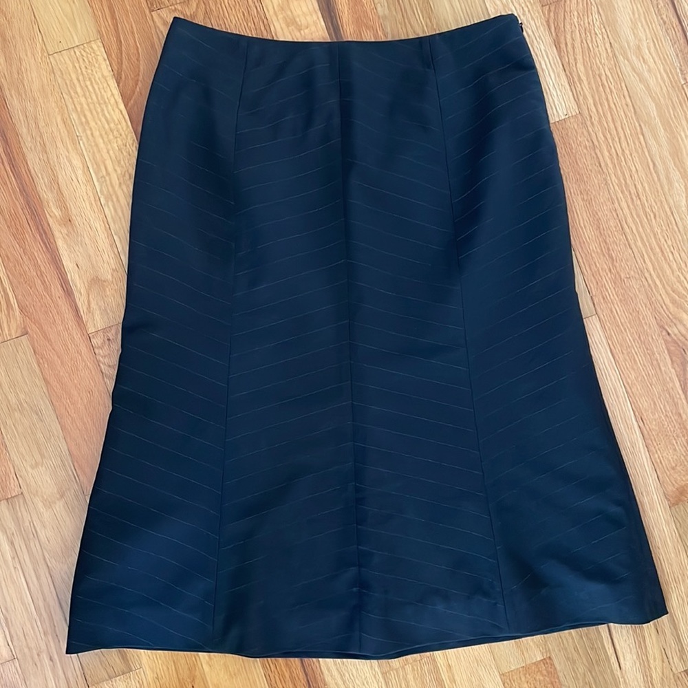 Halogen striped midi skirt